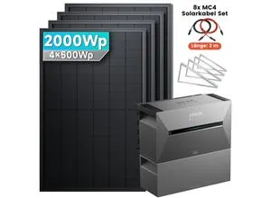 Solarmars® 2000W Balkonkraftwerk mit Speicher und Anker SOLIX Solarbank 3 E2700 Pro