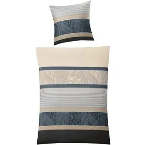 Kleine Wolke Bettwäsche Cambridge, Mako-Satin, 135x200 cm - 2-teilige Bettwäsche in beige mit elegantem Paisley-Design, aus 100% Baumwolle, pflegeleicht und trocknergeeignet, ideal für stilvolle Schlafzimmer.