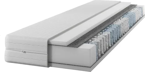 Matratze 70x190 | 24 cm hoch | 7-Zonen Taschenfederkern - Taschenfederkernmatratze mit 7 Zonen und Härtegrad H3, sorgt für optimalen Schlafkomfort und Rückenunterstützung. Hypoallergener, waschbarer Bezug für Allergiker geeignet.
