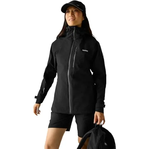 Regatta Birchdale II Funktionsjacke Damen - Schwarz, Größe 46 - Funktionsjacken für Damen, wasserdicht und atmungsaktiv dank Isotex 15000-Gewebe, ideal für Outdoor-Aktivitäten und täglichen Einsatz.