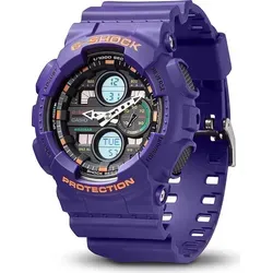 Casio G-Shock GA-140-6AER - Robuste Analog-Digitaluhr in Lila/Schwarz - Chronographen mit stoßfestem Design und 20 Bar Wasserdichtigkeit, ideal für Sport und Abenteuer. Hochwertige Materialien garantieren Langlebigkeit und Komfort.
