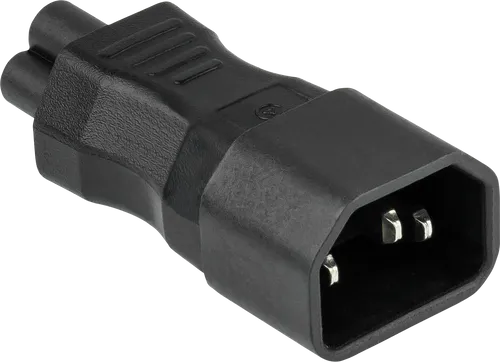 KM SKA-1405S - Netzadapter, Stecker C14 auf Buchse C5, gerade, schwarz