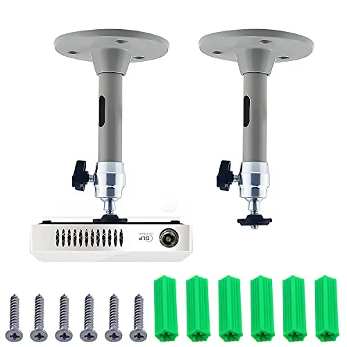 Prmape 2 Pcs Projektor Halterung, Universal Projektorhalterung, Traglast 5 KG, 360 Grad Drehung Beamerhalterungen für Die Meisten Mini-Projektoren