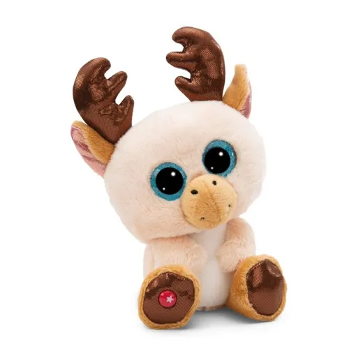 NICI Kuscheltier GLUBSCHIS Rentier Mandellin 15cm beige - Flauschiges Plüschtier für Kinder, ideal zum Kuscheln und Spielen, perfektes Geschenk