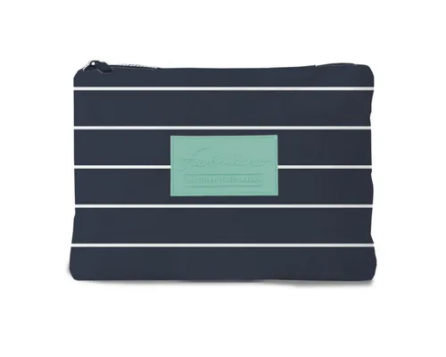 fabrizio® Tragetasche Mini Bag, Kulturbeutel gestreift, Blau