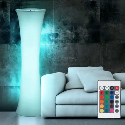 Elegante dimmbare Stehleuchte mit RGB-LED Leuchtmitteln