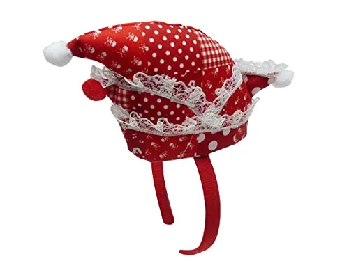 Bock op Kölle Haarreifen, Schiffchen Rot-Weiß Karneval (Haarreif Schiffchen2)