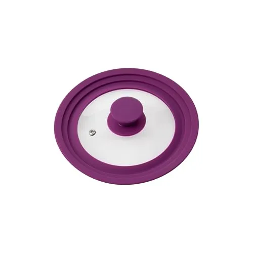 bremermann® Universal-Glasdeckel mit Silikonrand, 16/18/20 cm, klein (Lila)