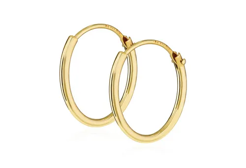 NKlaus Herren Creolen 333er Echt Gold in gold von NKlaus