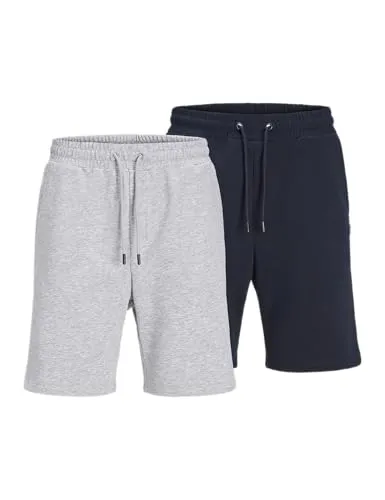 JACK & JONES Jpstgordon Bradley Sweat Shorts Mp 2Pk - Praktische Sweatshorts für Jugendliche im 2er-Pack, ideal für Freizeit und Sport, bequem und lässig geschnitten.