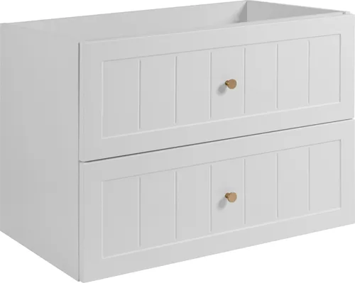 Waschbeckenunterschrank im klassischen Stil, Weiß, B 80 cm