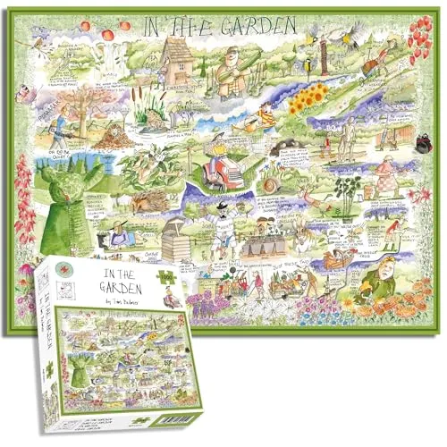 1000-teiliges Puzzle für Erwachsene – Im Garten von Tim Bulmer, großes Puzzle mit Einer Größe von 66 cm x 50 cm. Anspruchsvoll zu bewältigen, Aber lustig und humorvoll