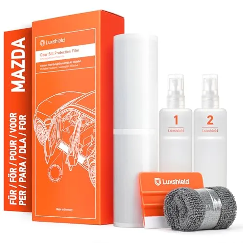 Luxshield Auto Einstiegsleisten Schutz für Mazda 3 Schrägheck 4 (IV) BP I 2019-2025 - Schutzfolie Autotür Zubehör Zierleisten Lackschutzfolie Transparent