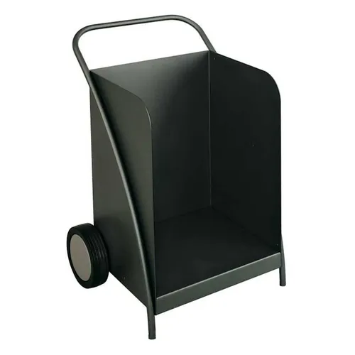 Heibi Kaminholzwagen aus pulverbeschichtetem Stahl - Aschesauger und Kaminholzwagen in einem, stabil und standfest mit großen Rollen für einfachen Transport, ideal für gemütliche Kaminabende.