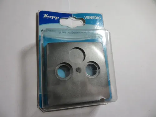 Kopp Venedig Abdeckung für Antenne 2 Anschlüsse 4919.4318-3 Anthrazit Silber