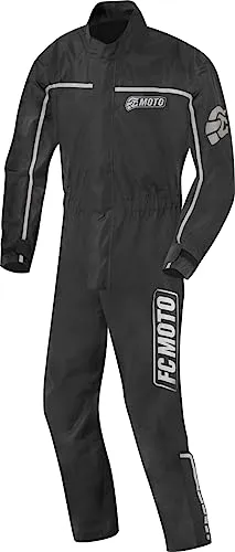 FC-Moto Rain 1-Teiler Motorrad Regenkombi 2XL schwarz von FC-Moto