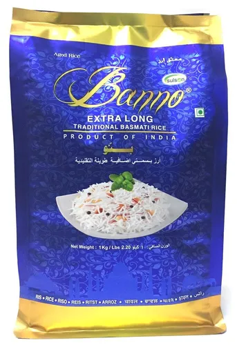 Banno Extra Langkörniger Duftender Basmati Reis (extra long corn rice) 2 KG