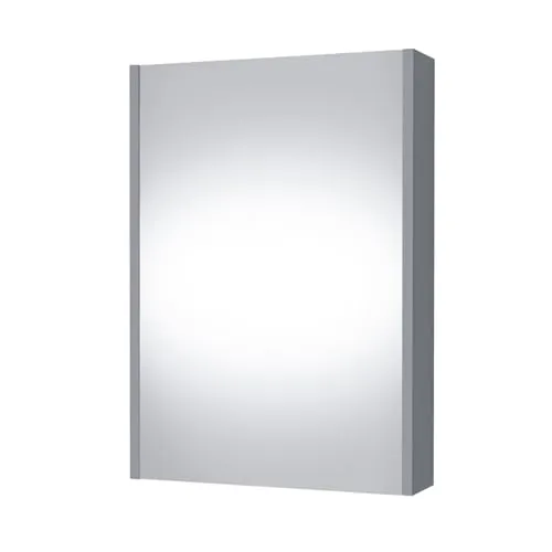 Planetmöbel Spiegelschrank Bad 50 cm - Spiegelschränke fürs Bad mit 2 Glasregalböden und Soft-Close-Türen – ideal für kleine Bäder, langlebig und feuchtigkeitsresistent.