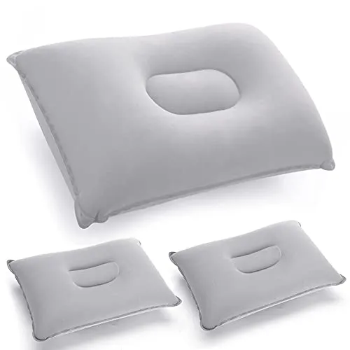 Aoreun Aufblasbares Kissen, 3 Stück Camping Kissen Inflatable Cushion Wasserfest Komprimierbar Bequem Aufblasbar Kopfkissen Strandkissen für Outdoor Reisen, Wandern