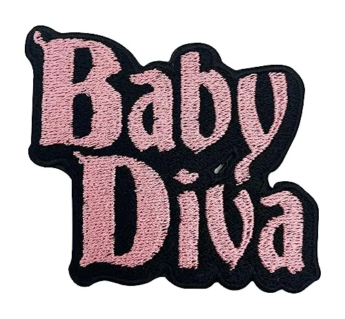 Patch zum Aufbügeln - Baby Diva | Retro Rosa Girly Patches, Lustiges Girl Bügelbild, Pinker Flicken, Mädchen Sprüche Aufnäher Finally Home…