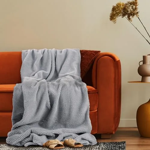 Paco Home Deko Wohnzimmer Decke Kuscheldecke Tagesdecke Waschbar Sofadecke Schlafzimmer Skandinavisch Boho Muster Weich, Farbe:Grau, Größe:200x240cm