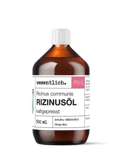 wesentlich. Körperöl Rizinusöl kaltgepresst (500ml)- reines Rizinusöl - ohne Zusätze