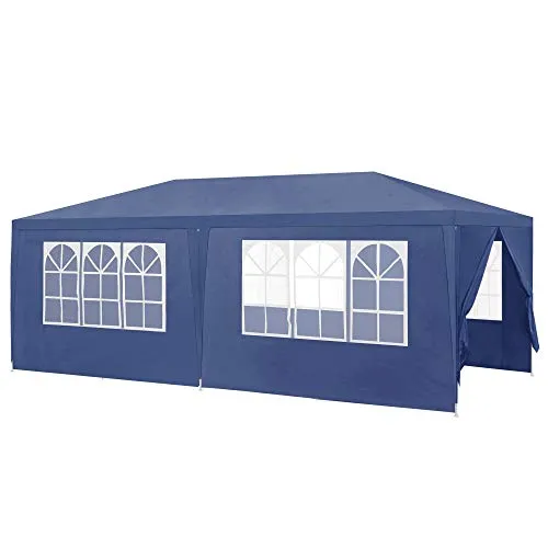 casa.pro Pavillon Wedau - Stabiler Gartenpavillon 600 x 300 cm - Pavillon für Gartenpartys und Festivals, mit robuster, wasserdichter Abdeckung und einfachem Aufbau – ideal für jeden Outdoor-Anlass.
