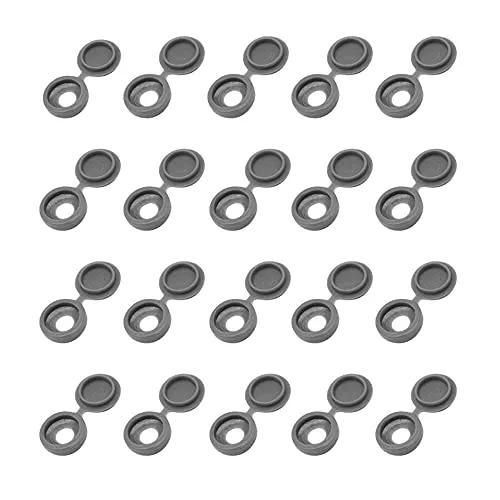 XHNFCU 150 Stück Grau Kunststoff Schraubenabdeckungen Schraubverschluss, Dekorative Schraubdeckel, für Hausdekoration, Wanddekoration, Kleiderschrank(Grau)