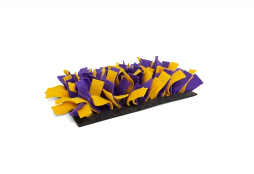 Bunny Schnüffelmatte Filz, lila/gelb Kaninchen Meerschweinchen Beschäftigung