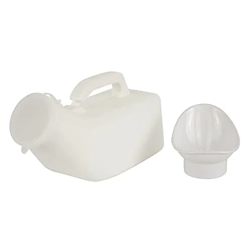 Mobiclinic, Unisex urinal, Ohne deckel, Nachttopf, Leicht und resistent, Mit griff, Fur senioren, Weiß