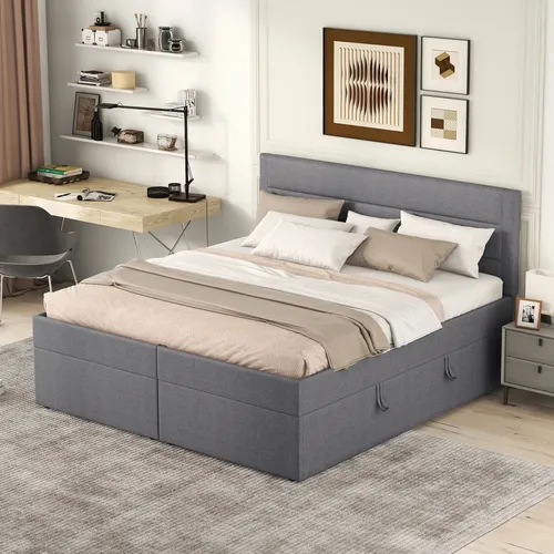 STILVORA Doppelbett 140x200 Jugendbett mit Lattenrost, Metallrahmen und gro