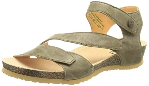 Think! Damen Dumia Slingback Sandale 7030 Salbei, 37 EU - Damen-Sneaker aus nachhaltigem Leder mit bequemem Klettverschluss und flexibler Sohle für optimalen Tragekomfort.
