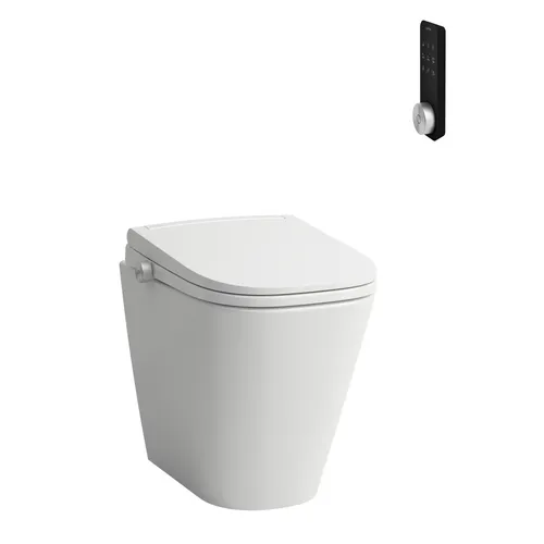 LAUFEN Cleanet Meda Stand-WC mit Dusch-WC Aufsatz von LAUFEN