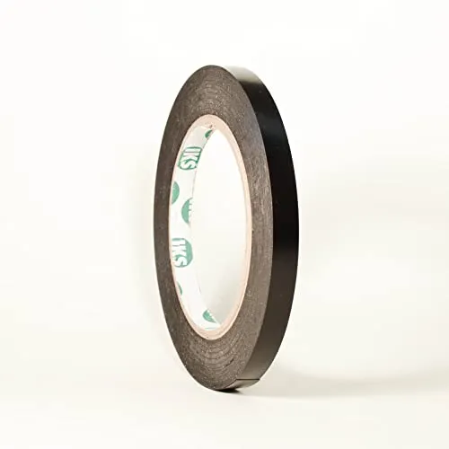 Bodenmarkierungsband Warnband 9 mm x 33 m Schwarz selbstklebend I Bodenklebeband zur Boden- und Sicherheitsmarkierung I Markierungsband, Klebeband (9mm x 33m, Schwarz)