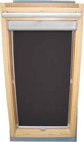 Rollo für VELUX Dachfenster Sichtschutz mit BLENDE und Haltekrallen GGL/GPL/GGU/GPU - F06 - dunkelgrau