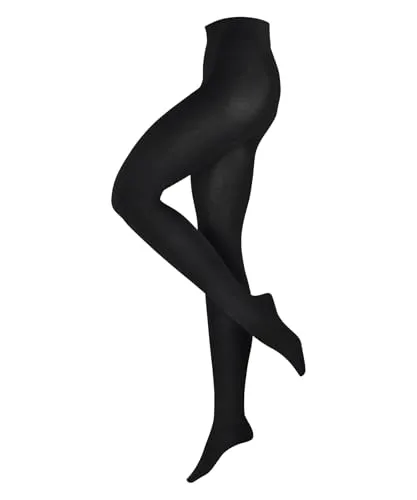 ESPRIT Damen Strumpfhose Plain W Ti - Komfortable Wolle Baumwolle, Schwarz 3000, 40-42 - Sportsocken aus wärmender, atmungsaktiver Wolle und biologischer Baumwolle, perfekt für kühlere Tage. Blickdicht mit druckfreiem Komfortbund und verstärkten Zonen für ein erstklassiges Tragegefühl.