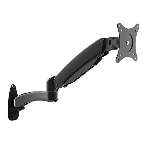 HFTEK Monitor TV Wand Halterung für 15-27 Zoll Bildschirme - TV-Halterungen mit 360° Drehbarkeit und 180° Schwenkbarkeit, ideal für ergonomische Positionierung und reduzierte Nackenbelastung.