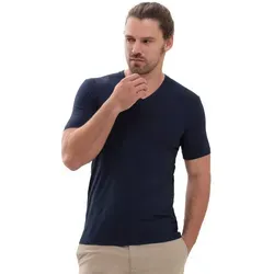Mey V-Shirt Hybrid Geruchshemmend, Atmungsaktiv, Anti-Schweißfleck blau XXL