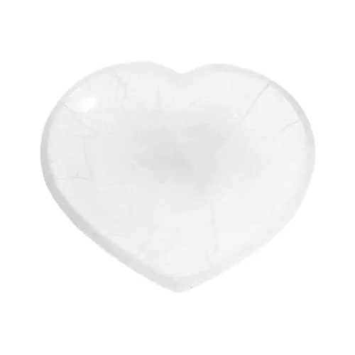 NKlaus Räucherschale Selenit Herzschale – 12,5x15cm - Räucherschalen aus Selenit, ideal zur Schaffung einer ruhigen Atmosphäre und zum Aufladen von Kristallen. Schützt vor negativen Energien und ist ein einzigartiges Naturprodukt.