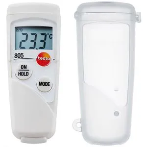 Testo Infrarot-Thermometer 0563 8051 - Elektrische Messgeräte, berührungslose Temperaturmessung von -25 °C bis 250 °C, HACCP-konform und ideal für hygienische Anwendungen.