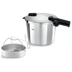 Fissler Schnellkochtopf Vitaquick® Premium 8L - Hochwertiger Edelstahl 18/10 Kochtopf, Made in Germany, mit 10 Jahren Garantie und 2-Stufen-Garregler für schnelles und sicheres Kochen.
