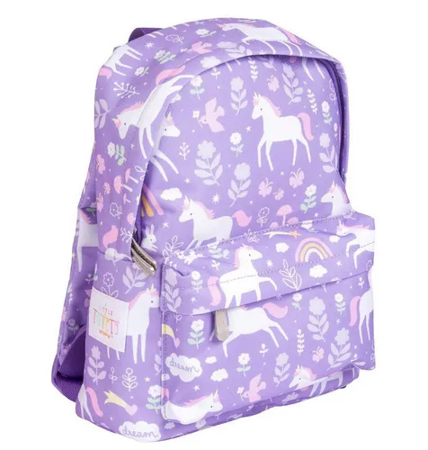 Kleiner Rucksack Einhorn - Schulranzen für Kinder, ideal für Kindergarten und Ausflüge. Das fröhliche Einhorn-Motiv begeistert kleine Fans und bietet ausreichend Platz für alltägliche Dinge.