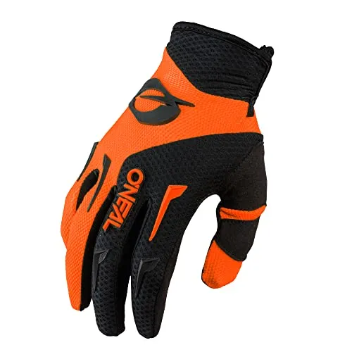 O'NEAL Element Glove - Fahrrad- & Motocross-Handschuhe in Schwarz Neon-Orange - Hochwertige Herren-Handschuhe für MX, MTB, DH und Freeride mit belüfteter Handinnenfläche und flexiblen Materialien für optimalen Komfort und Schutz.