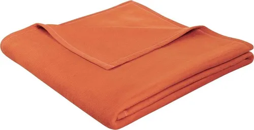 Biederlack Wohndecke Uno Soft, Kuscheldecke in Terrakotta - Bettdecken, weiche Kuscheldecke aus 86% Polyacryl, ideal für gemütliche Abende und mit OEKO-TEX® Standard 100 zertifiziert.
