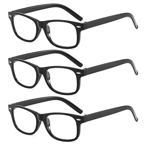 Suertree Lesebrille 3 Pack Leicht Leser Scharnier Augenoptik Brille Lesehilfe für Damen Herren 2.5X