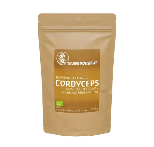 Produktbild Cordyceps Vitalpilz Pulver BIO (200g) aus den Bergen Sloweniens EU Herstellung