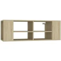 vidaXL TV-Wandschrank Sonoma-Eiche 102x35x35 cm - TV-Halterungen mit reichlich Stauraum und verstellbaren Böden für optimale Organisation, ideal für Ihr Zuhause.