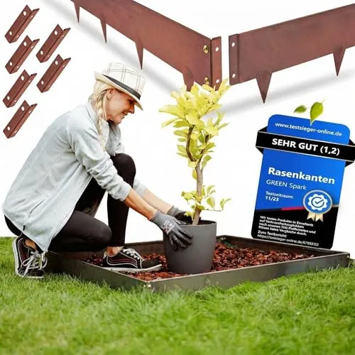 Green Spark Rasenkante Cortenstahl 15x 1m von GREEN Spark