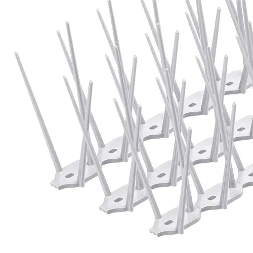 Konzept 11 - Vogelabwehr Spikes aus Kunststoff gegen Tauben, Katzen, Spatzen, Schwalben - Taubenabwehr für Balkon, Garten, Terasse - Vogelschreck 3-reihig, Set 3 STK.- Transparent