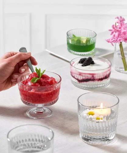 Pasabahce Dessertschale Rain 6er-Set - Elegante Snack- und Tapas-Schalen aus hochwertigem Glas, perfekt für stilvolle Desserts und Snacks bei jedem Anlass.